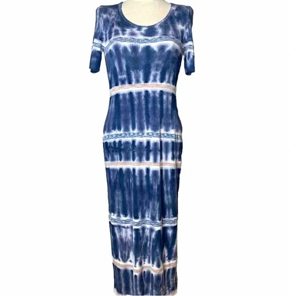 Anthropologie | Dresses | Anthropologie Blue Tie Dye Kato Knit Maxi Dress |  Poshmark